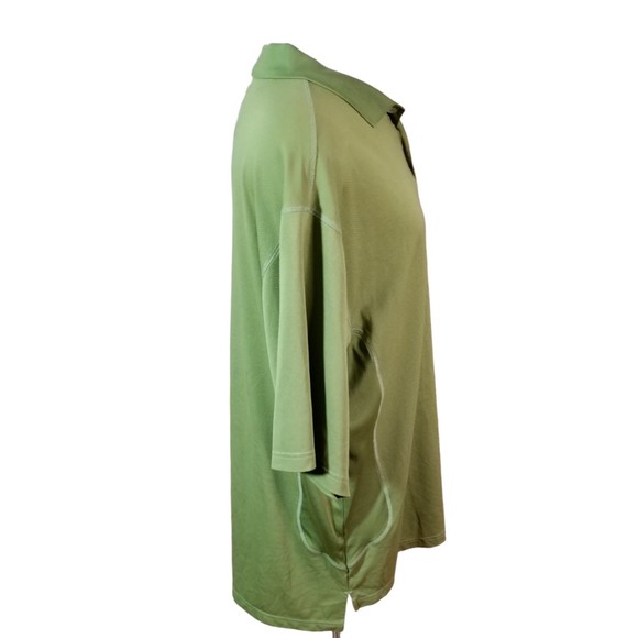 Adidas ClimaCool Men's Golf Polo Green Collar, Button Up Short Sleeve Sz XXL - Picture 2 of 6